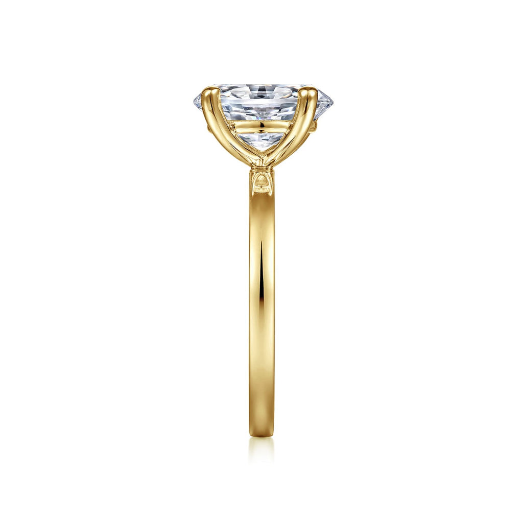 Paula - 14K Yellow Gold Oval Semi-Mount Ring