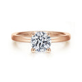 Paula - 14K Rose Gold Round Semi-Mount Ring