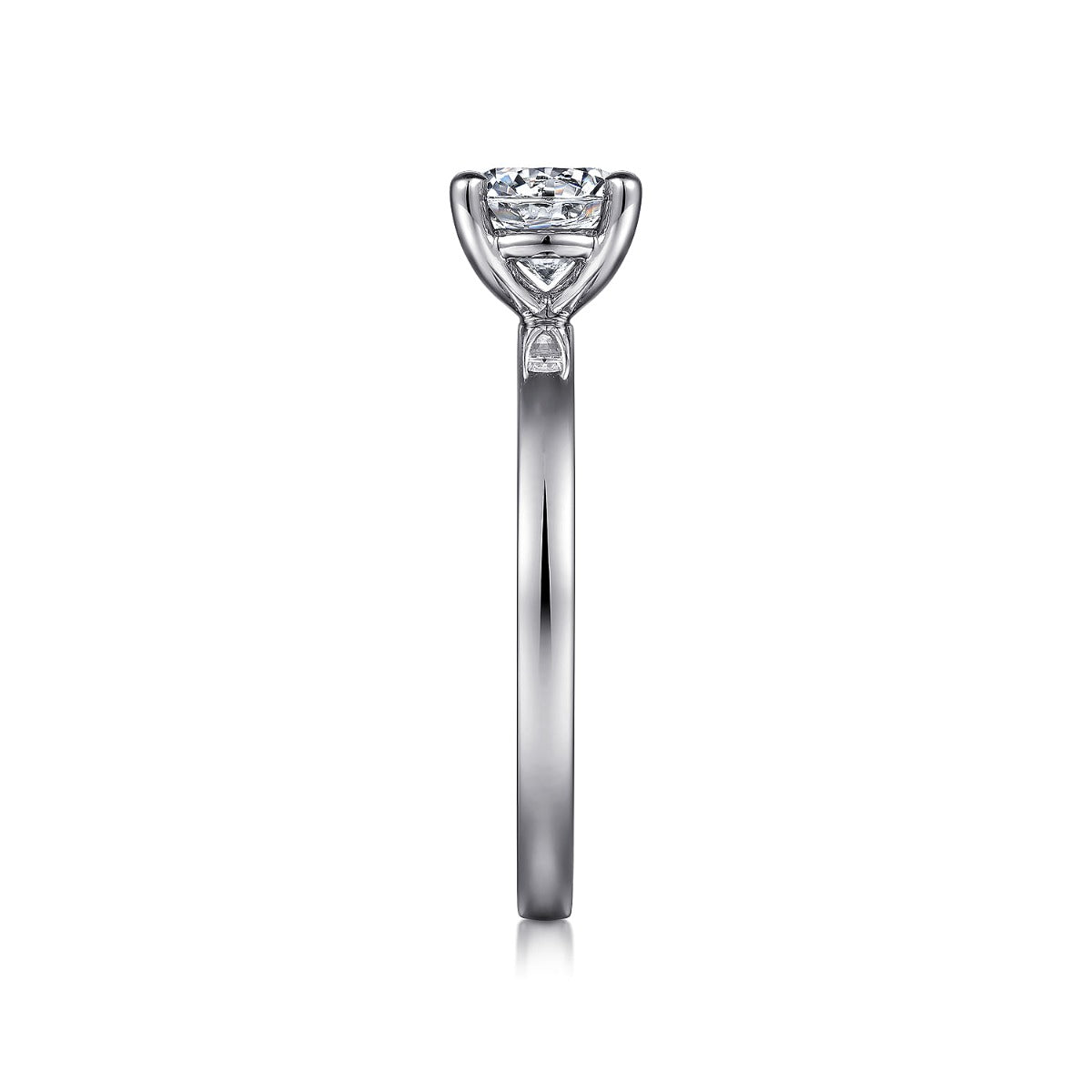 Paula - 14K White Gold Round Semi-Mount Ring