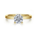 Paula - 14K Yellow Gold Round Semi-Mount Ring