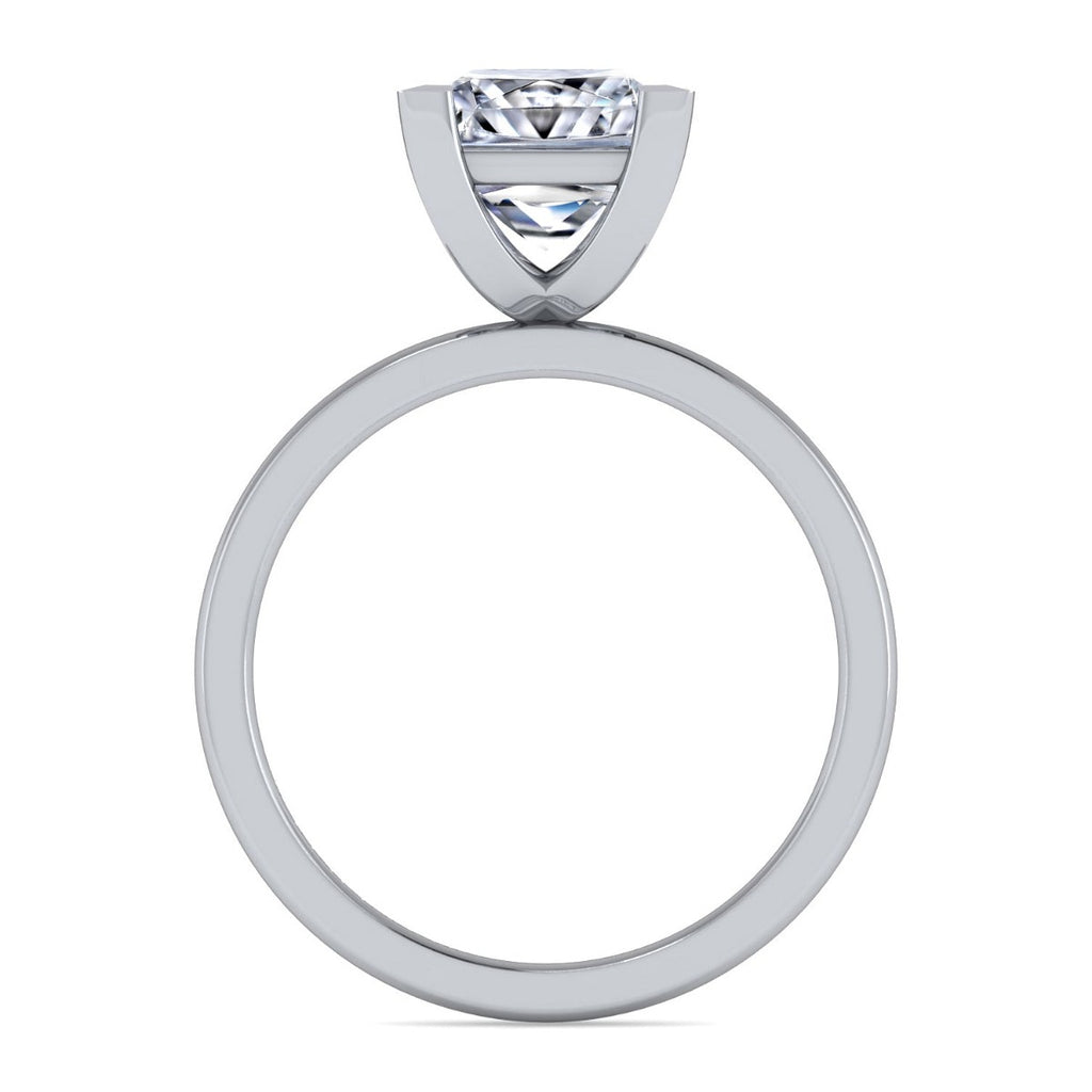 Paula - 14K White Gold Princess Cut Diamond Engagement Ring