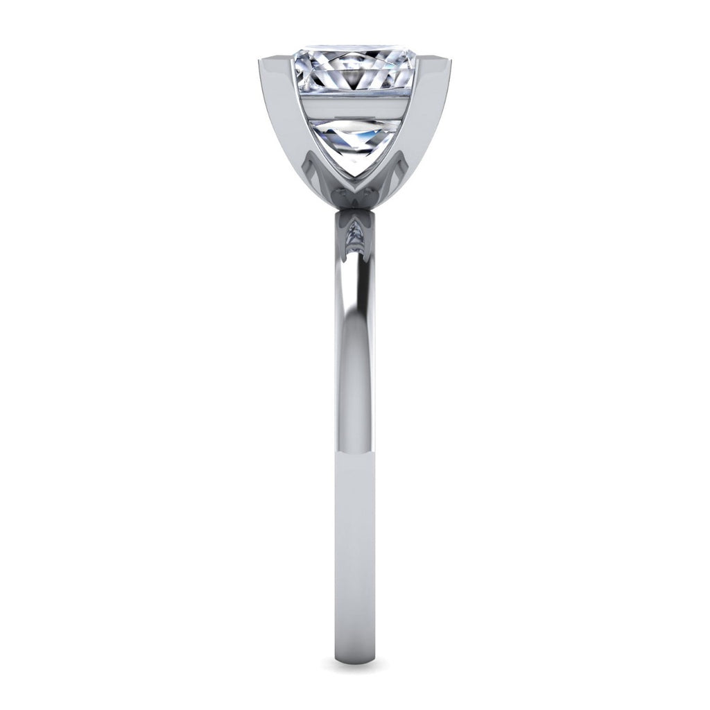 Paula - 14K White Gold Princess Cut Diamond Engagement Ring