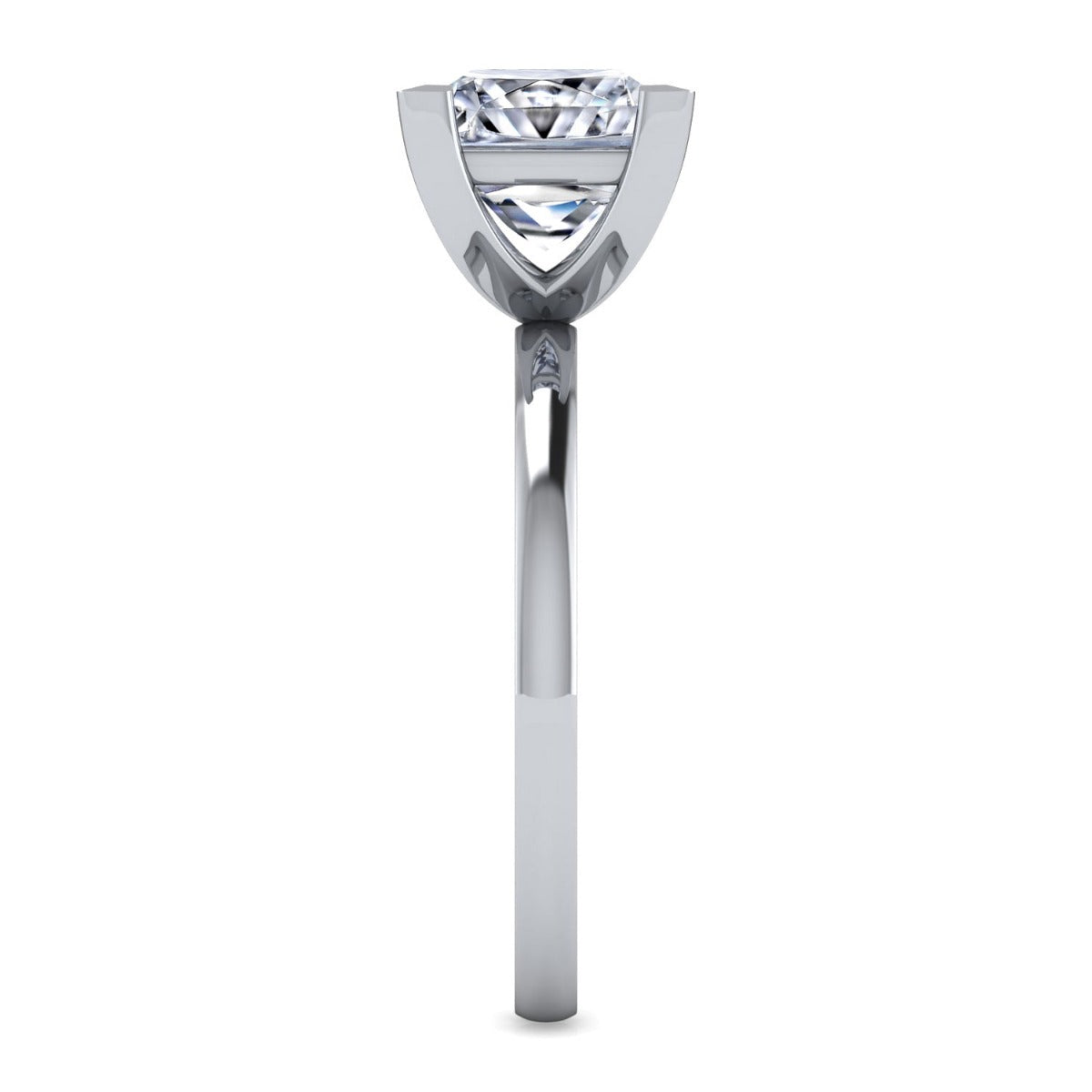 Paula - 14K White Gold Princess Cut Diamond Engagement Ring