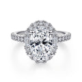 Hamilton - 14K White Gold Oval Halo Semi-Mount Ring