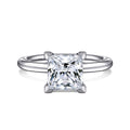 Lark - 14K White Gold Princess Cut Solitaire Semi-Mount Ring