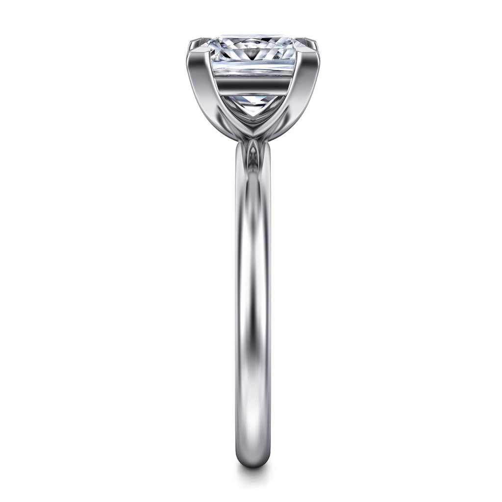 Lark - 14K White Gold Princess Cut Solitaire Semi-Mount Ring