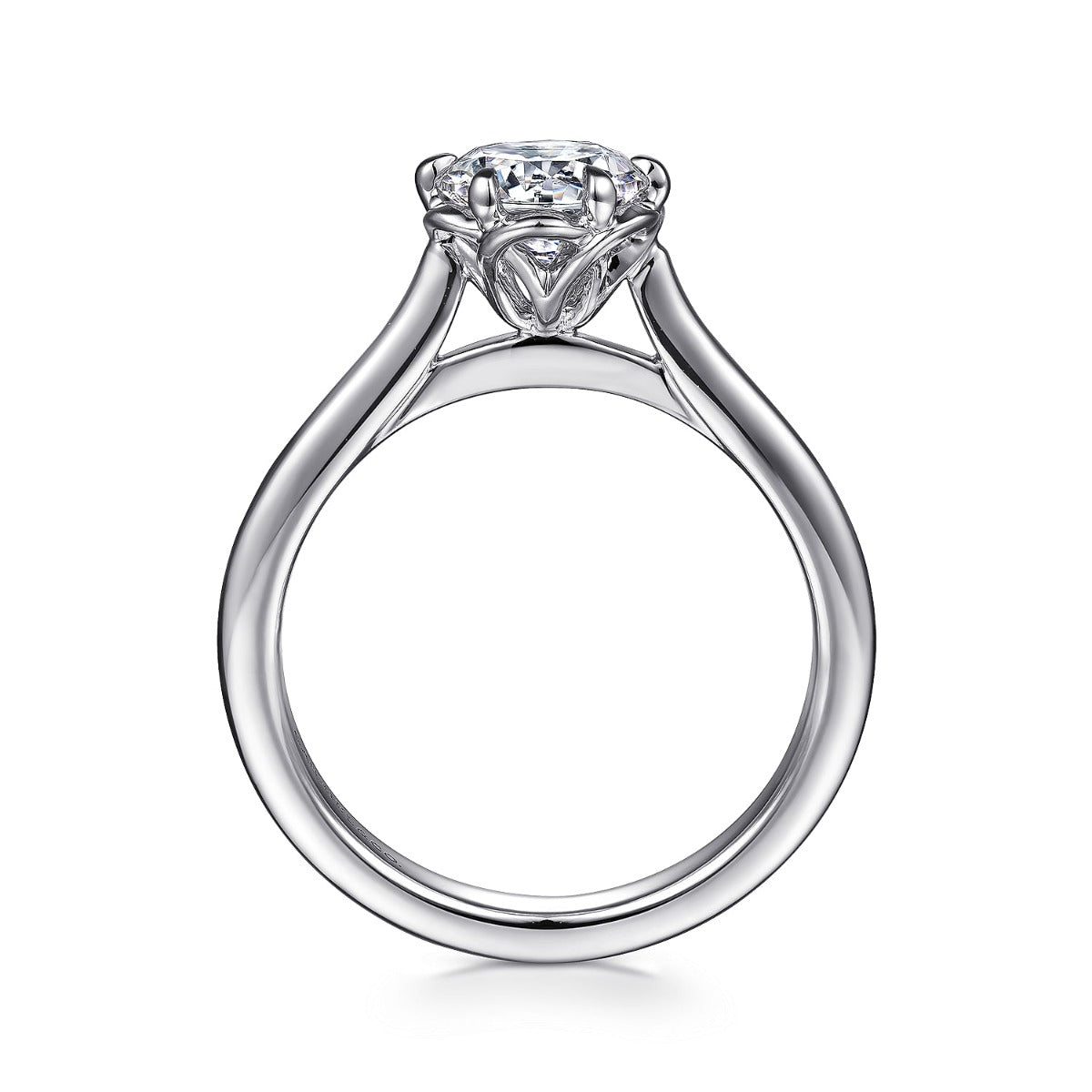 Tiona - Platinum Round Diamond Semi-Mount Ring