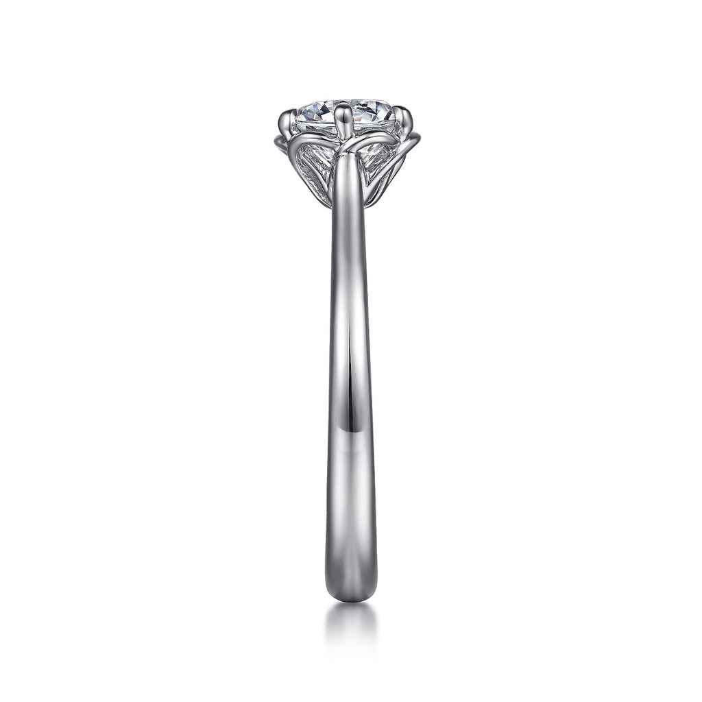 Tiona - Platinum Round Diamond Semi-Mount Ring