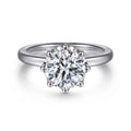 Liona - 14K White Gold Round Solitaire Semi-Mount Ring