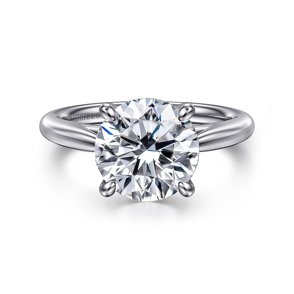 Bambi - 14K White Gold Round Engagement Ring