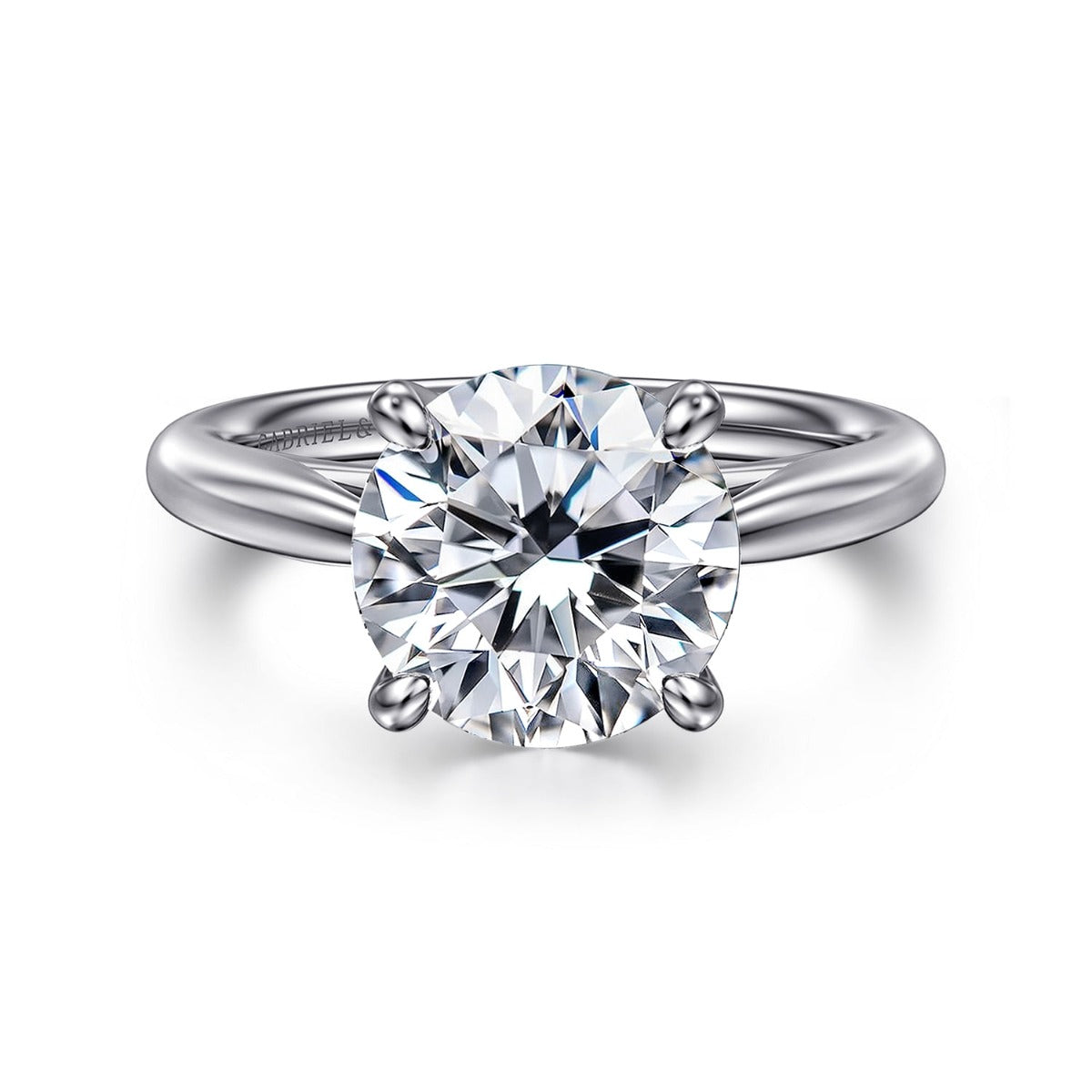 Bambi - 14K White Gold Round Engagement Ring