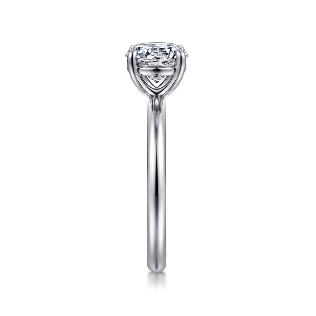Bambi - 14K White Gold Round Engagement Ring