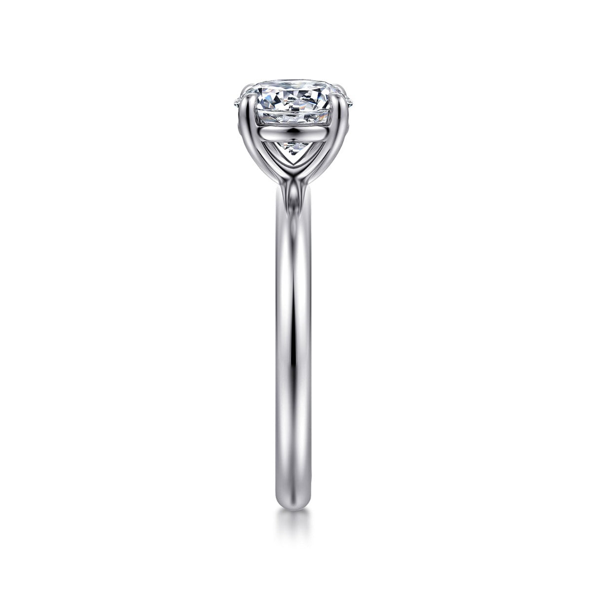 Bambi - 14K White Gold Round Engagement Ring