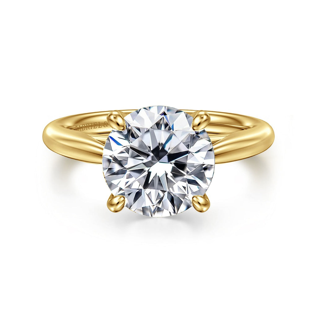 Bambi - 14K Yellow Gold Round Engagement Ring