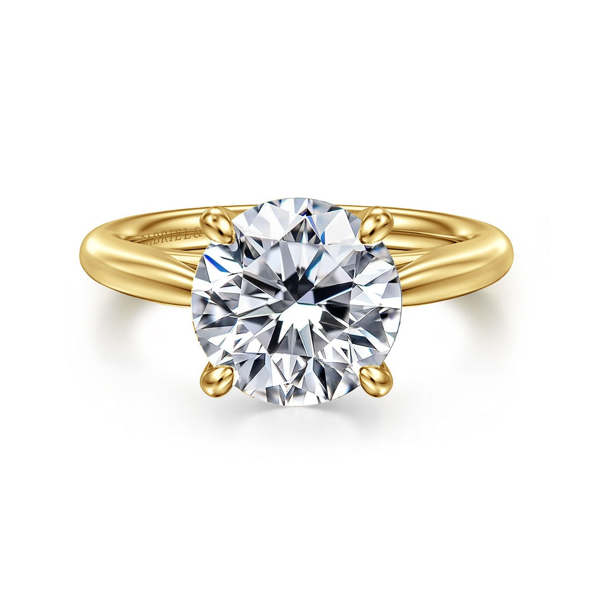 Bambi - 14K Yellow Gold Round Engagement Ring