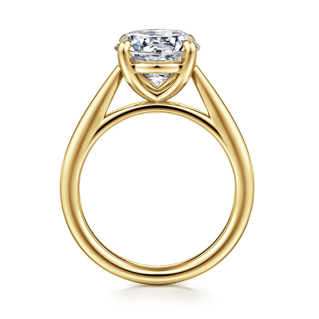 Bambi - 14K Yellow Gold Round Engagement Ring