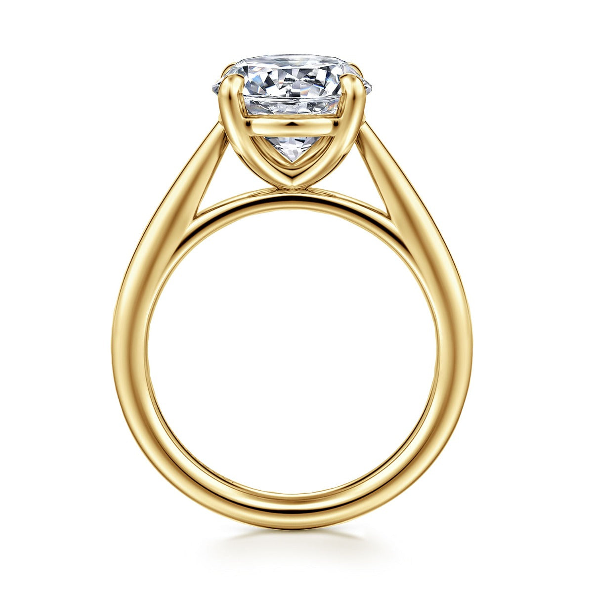Bambi - 14K Yellow Gold Round Engagement Ring