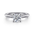 Bambi - Platinum Round Semi Mount Engagement Ring