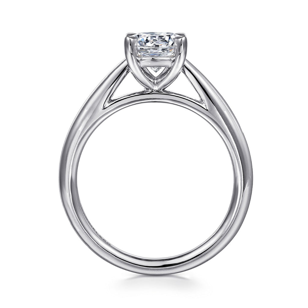 Bambi - Platinum Round Semi Mount Engagement Ring
