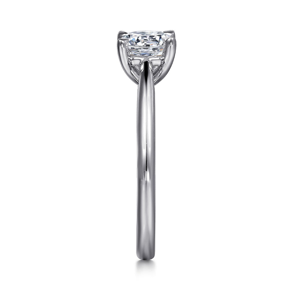 Bambi - Platinum Round Semi Mount Engagement Ring