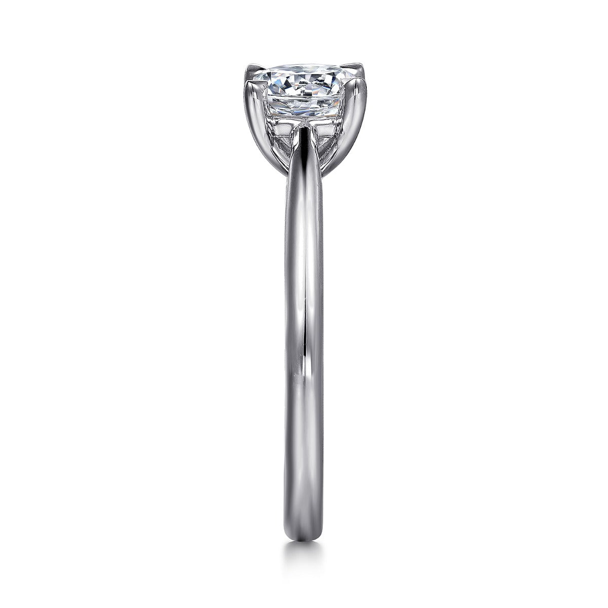 Bambi - Platinum Round Semi Mount Engagement Ring