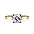 Ailis - 14K Yellow Gold Round Diamond Semi Mount Engagement Ring