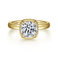 Deedie - 14K Yellow Gold Round Semi Mount Engagement Ring