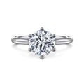 Aviva - 14K White Gold Round Solitaire Semi-Mount Ring