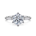 Brave - 14K White Gold Round Solitaire Semi-Mount Ring