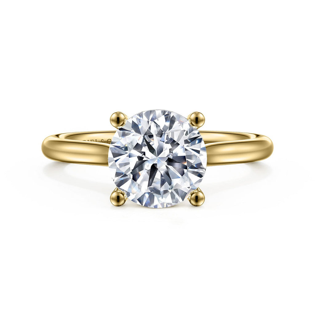 Bravo - 14K Yellow Gold Round Solitaire Semi-Mount Ring