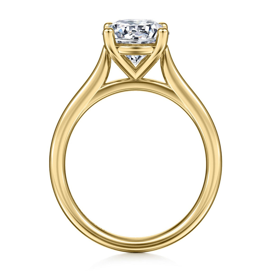 Bravo - 14K Yellow Gold Round Solitaire Semi-Mount Ring
