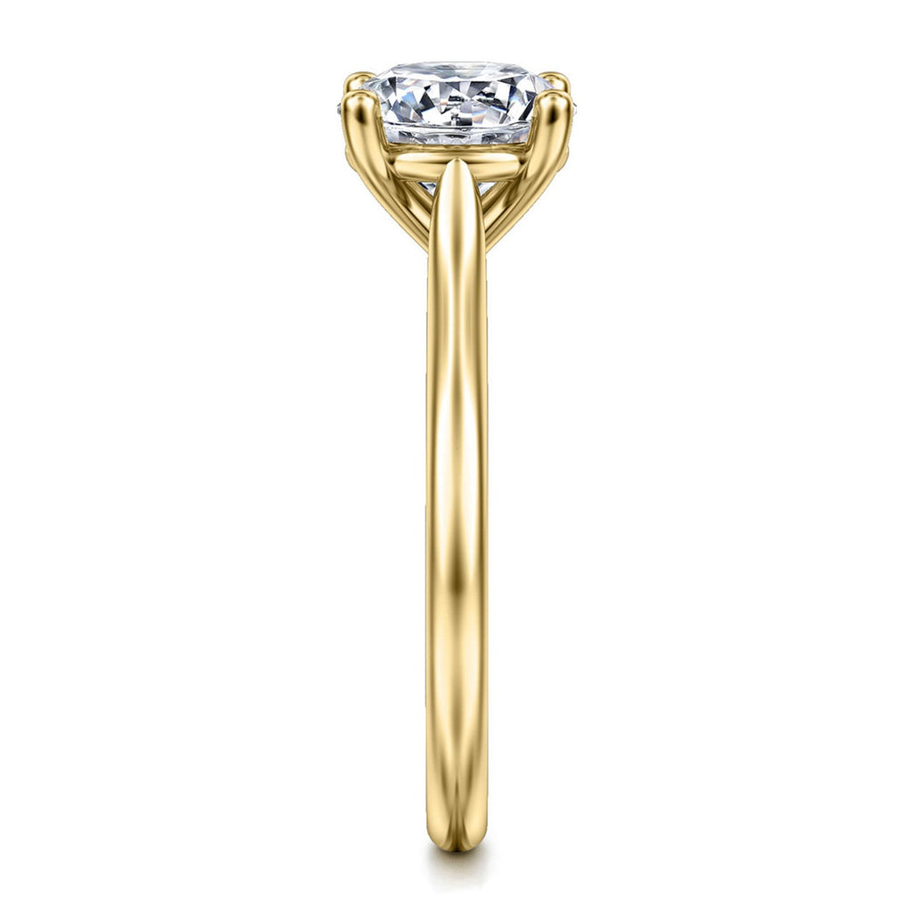 Bravo - 14K Yellow Gold Round Solitaire Semi-Mount Ring