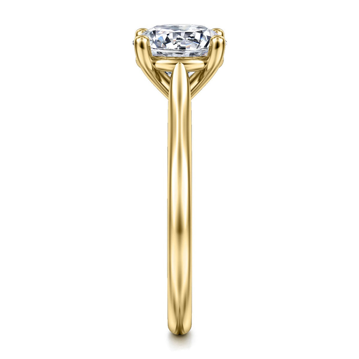 Bravo - 14K Yellow Gold Round Solitaire Semi-Mount Ring