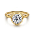 Giovana - 14K Yellow Gold Round Bezel Semi Mount Engagement Ring