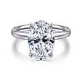 Unite - 14K White Gold Oval Solitaire Semi-Mount Ring