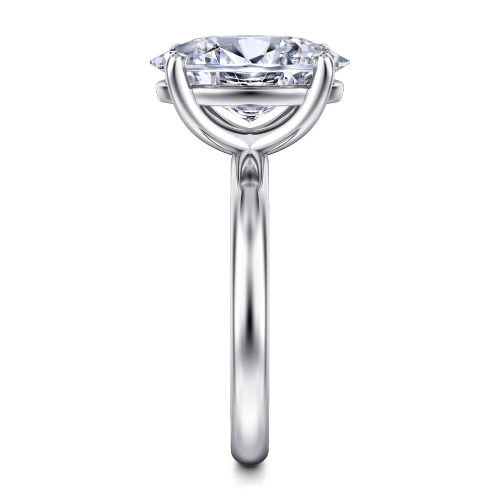 Unite - 14K White Gold Oval Solitaire Semi-Mount Ring