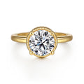 Libbie - 14K Yellow Gold Round Semi-Mount Ring
