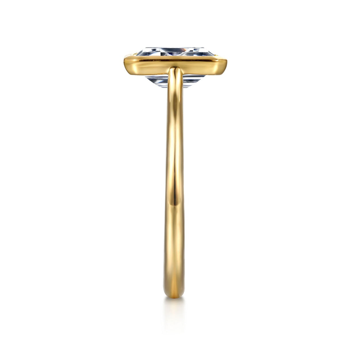 Brooke - 14K Yellow Gold Emerald Cut Solitaire Semi-Mount Ring