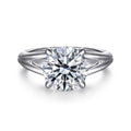 Annie - 14K White Gold Split Shank Round Semi-Mount Ring