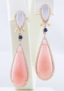 Silk Road Pink Opal Earrings