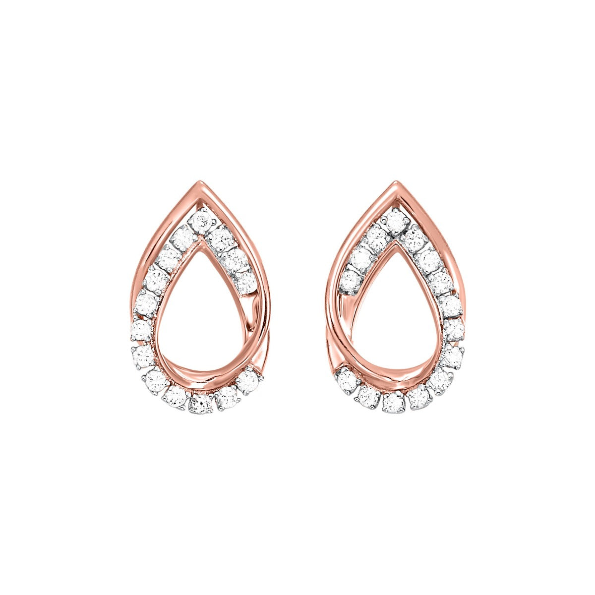 Rose Gold Diamond Earrings