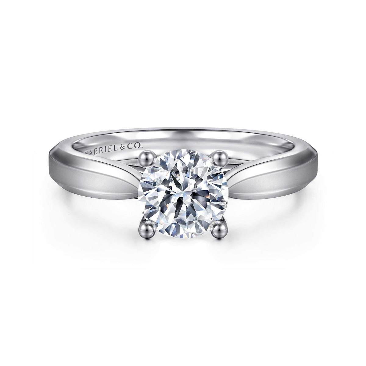 Jamie - 14K White Gold Round Semi-Mount Ring
