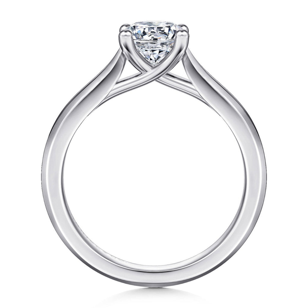 Jamie - 14K White Gold Round Semi-Mount Ring