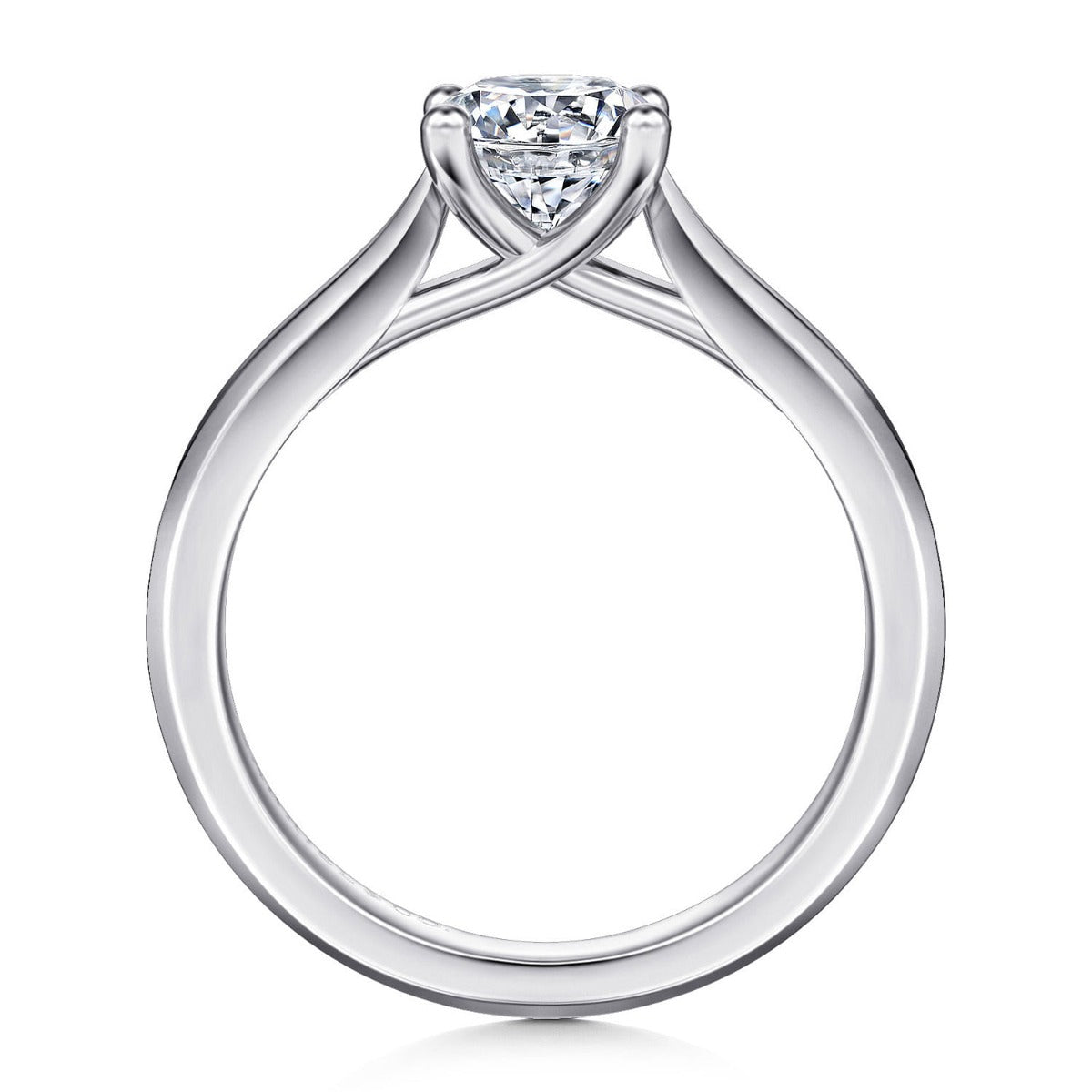 Jamie - 14K White Gold Round Semi-Mount Ring