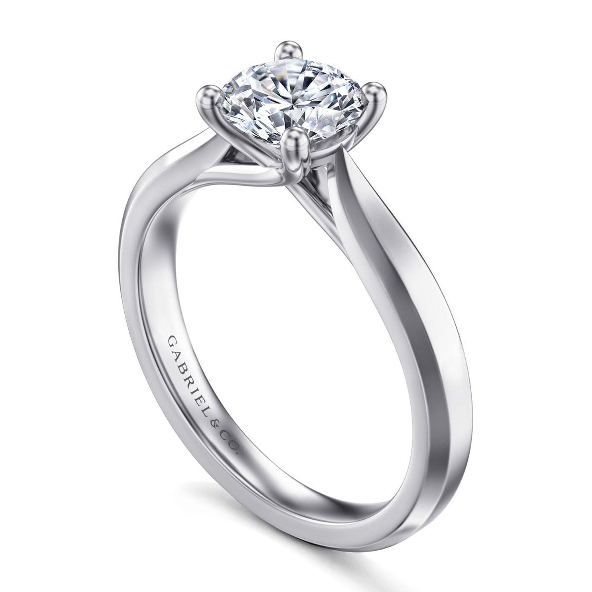 Jamie - 14K White Gold Round Semi-Mount Ring