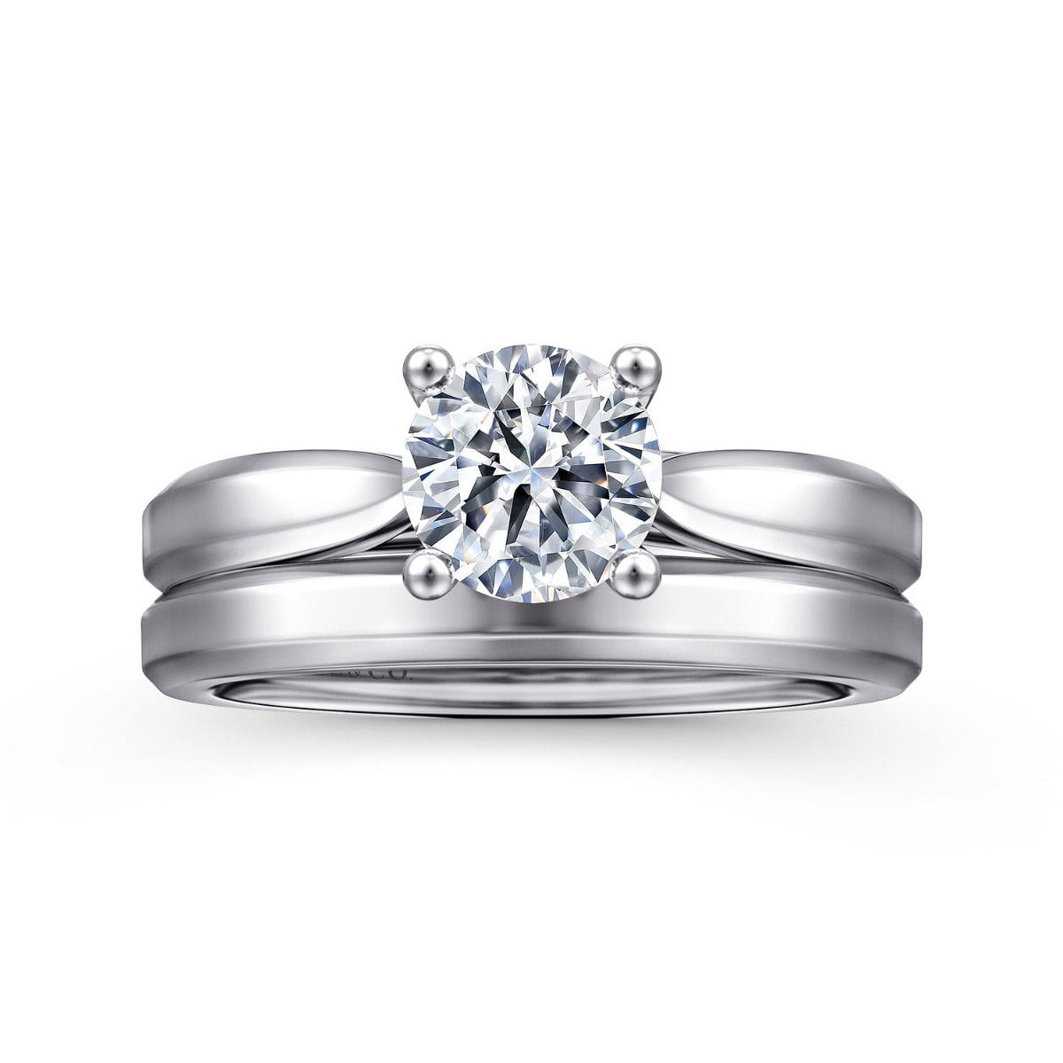 Jamie - 14K White Gold Round Semi-Mount Ring