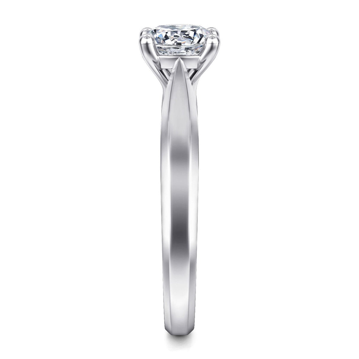Jamie - 14K White Gold Round Semi-Mount Ring