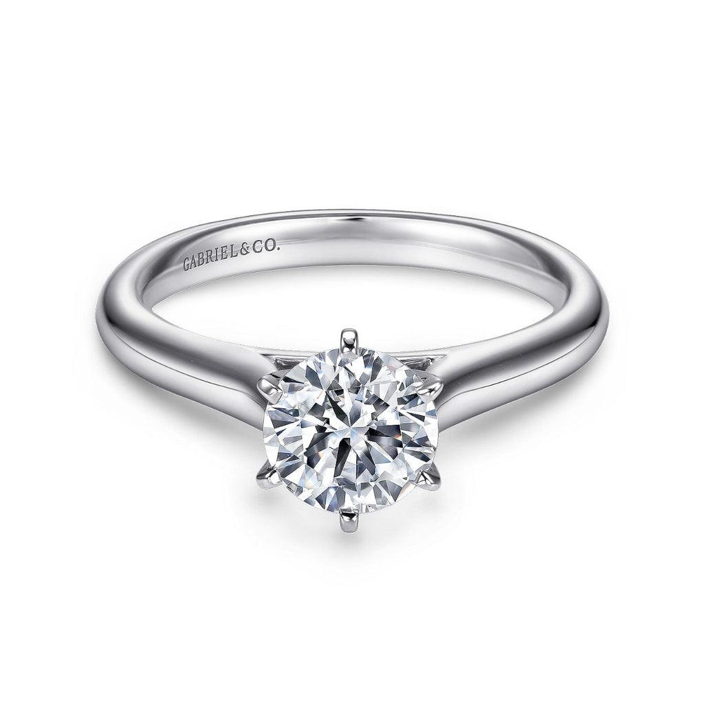 Allie - Platinum Round Semi-Mount Ring