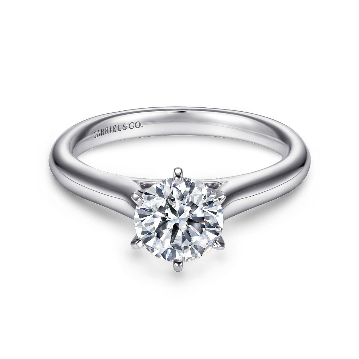 Allie - Platinum Round Semi-Mount Ring