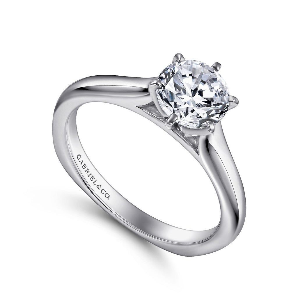 Allie - Platinum Round Semi-Mount Ring
